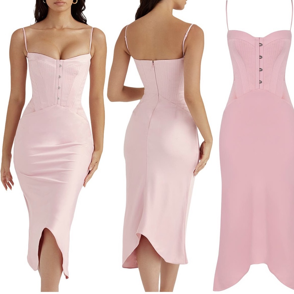 House of CB Mixed Media Corset
Midi Dress